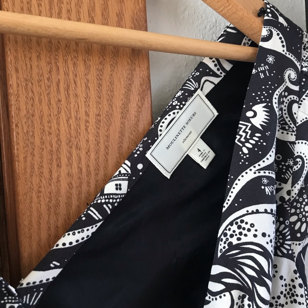 Black and cream dress